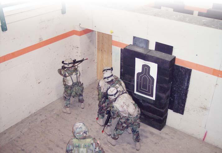 TRAINING NOTES DAY 1: *Proper body and weapon position during short range marksmanship drills, *Proper safety and trigger manipulation on assigned weapon, *Properly executed four-man stack for room