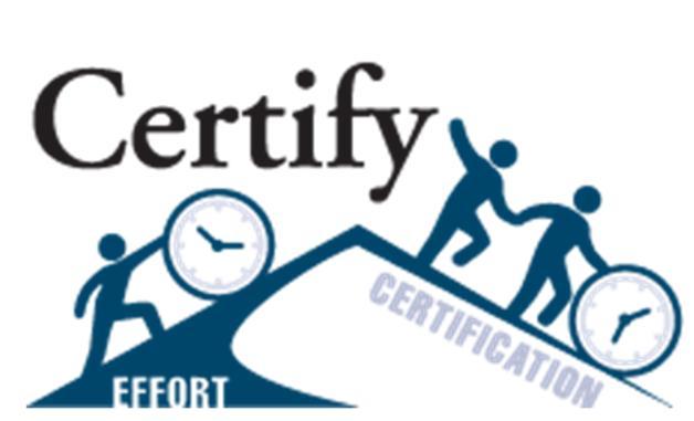 Effort Certification is the institution s process for reviewing, validating, and certifying the work effort performed by its faculty and