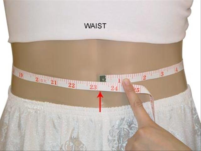 MEASURING WAIST CIRCUMFERENCE 1.) Have the patient raise their shirt above their waist and loosen their belt. 2.