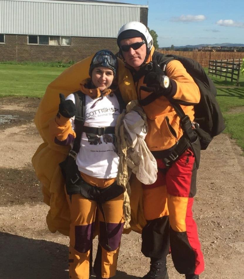 Kirsty said the adrenaline junkie in me decided Skydiving was the way to go!