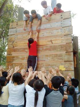 Throughout the day camp, students learnt to co-operate with others