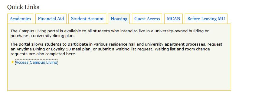 Welcome Current Students! The Marquette University Office of Residence Life is pleased to announce our returning student sign-up process for the 2018-19 academic year.