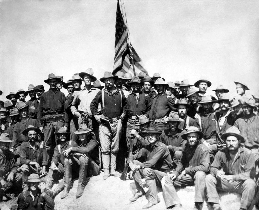 Station 5 War in Cuba This picture shows a widely-reproduced and famous fictionalized version of Teddy Roosevelt