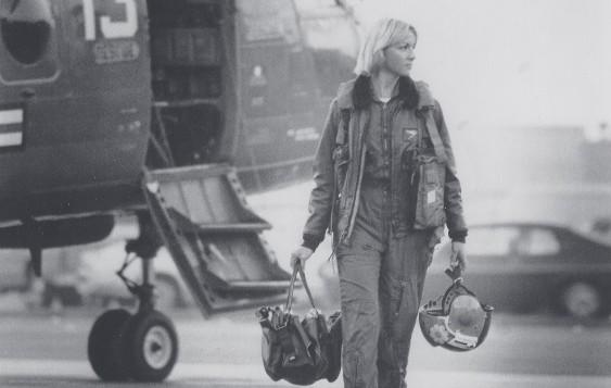 Helicopter: In the mid-1970s, the Navy began allowing women to attend flight school. Joellen Drag-Oslund was one of the first women to complete flight school.
