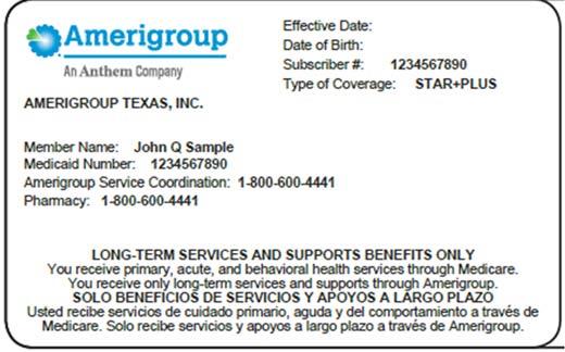 YOUR AMERIGROUP ID CARD What does my Amerigroup ID card look like? If you do not have your Amerigroup ID card yet, you will get it soon. Please carry it with you at all times.