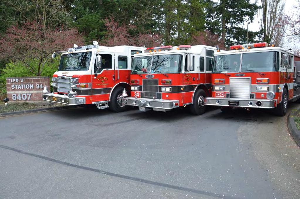 New Pierce Fire Engines Lacey Fire District 3 was able to replace two aged and high mileage pumpers in 2013 with new Pierce Velocity Pumper fire engines without additional citizen funding.