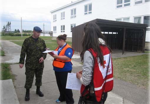 Bay Residents provided shelter by DND at barracks Red Cross supplies