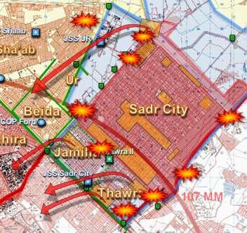 outposts across Baghdad Half of Iraqi Army checkpoints near Sadr City are overrun Prime Minister Maliki directs Iraqi Army and Coalition