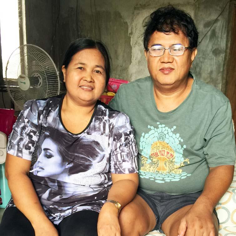 MELCHORA S SUCCESS Meet Melchora Beltran and her husband Diomedes from Manila, Philippines. Diomedes was injured at work about six years ago and it caused him to become blind.