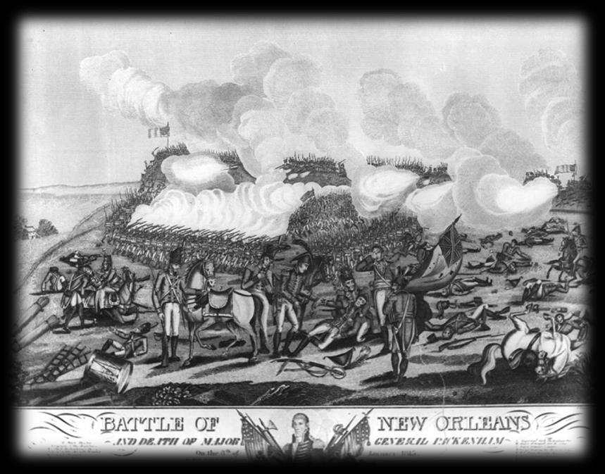 Events in the War of 1812: Battle of New Orleans Jan. 8, 1815 A British fleet of more than 50 ships prepared to attack New Orleans.