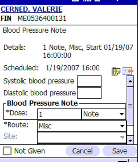 The patient s name band does not need to be scanned when Not Given is charted.