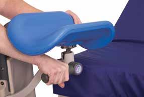 EasyGlide calf supports swing into the correct position and lock with a single lever, staying firmly in place.