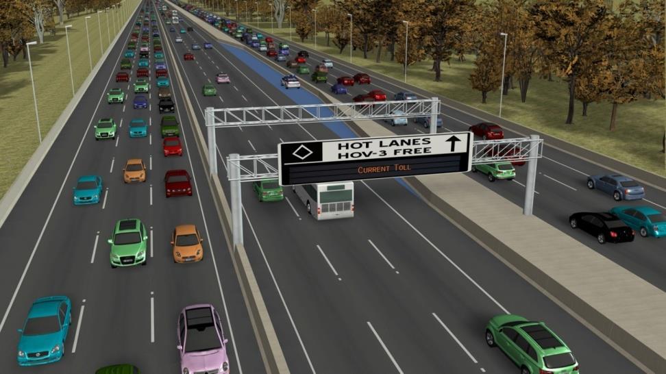 I-95 EXPRESS LANES Expand two existing reversible HOV lanes to three lanes for 14 miles Improve the existing two HOV lanes for six miles