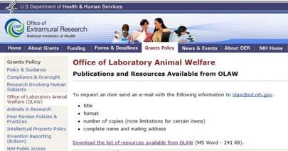 Resources from OLAW http://grants.nih.gov/grants/olaw/request_publications.htm SCENARIO 1: What Would You Do?