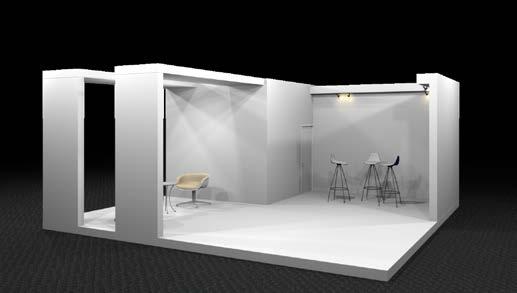 exhibition stands. It allows several related exhibitors to share space and thereby create a cross selling and interactive environment.
