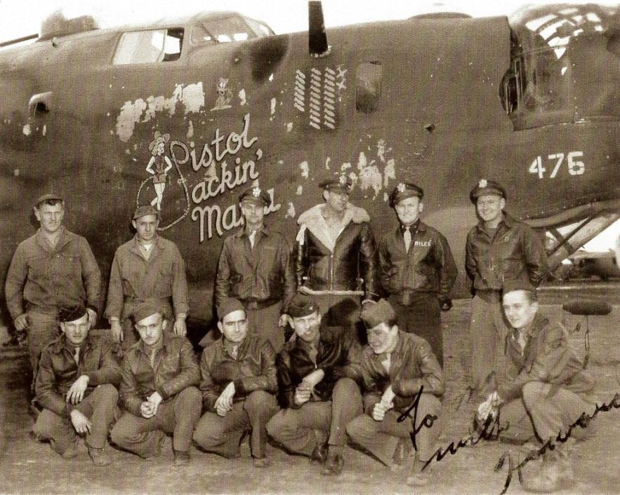 According to Dad this crew photo was taken in mid-april 1944.