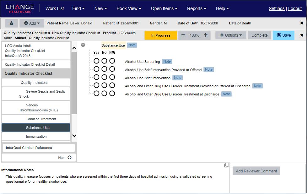 Working with Quality Indicator Checklists i Note: Your Review Manager system administrator can show or hide several quality indicator checklist-specific fields.