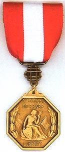 National Defense Medal Korean War (27 June 1950 27 Jul 1954) Vietnam Conflict (01 Jan 191 14 Aug 1974) Persian Gulf War