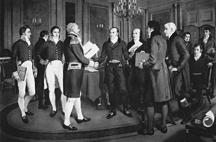 Things that make you go hmmm The Treaty of Ghent on December 24, 1814 ends the War of 1812.