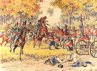 The Battle of Thames October 5, 1813, British and Indian forces are defeated by
