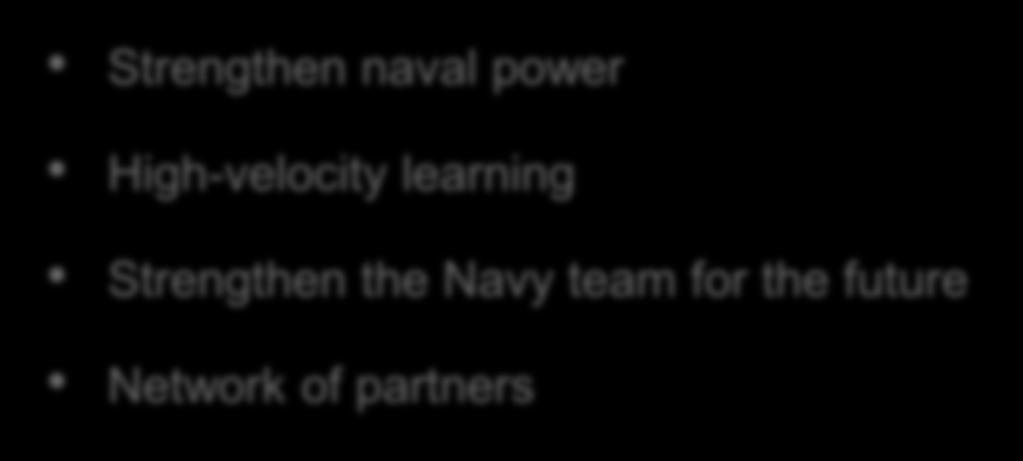 learning Strengthen the Navy team for