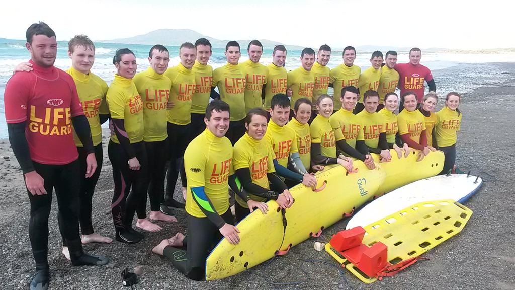 Mayo County Council s Beach Lifeguards training at Carrowniskey