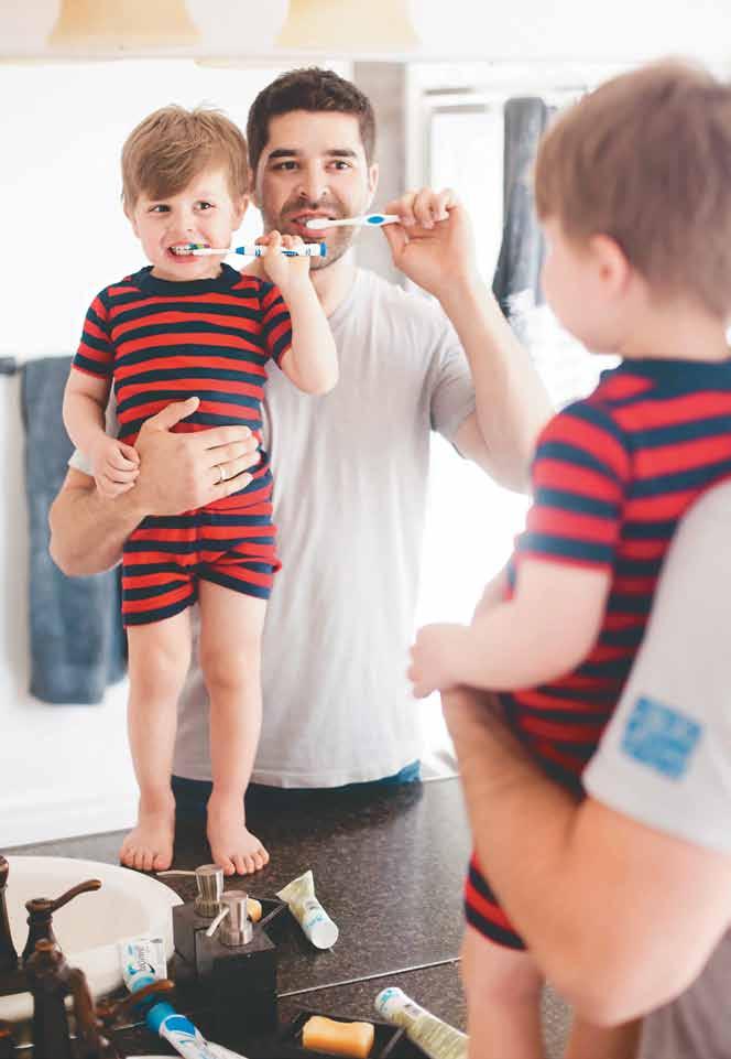 Doing this every day, for example at bath time, helps your baby get used to an oral care routine that becomes increasingly important as your baby grows.