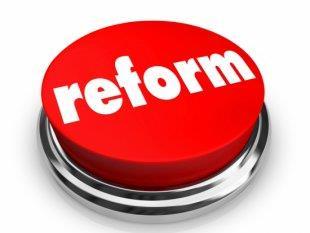 REFORM To make changes or alter in order to improve an institution or a practice by removing