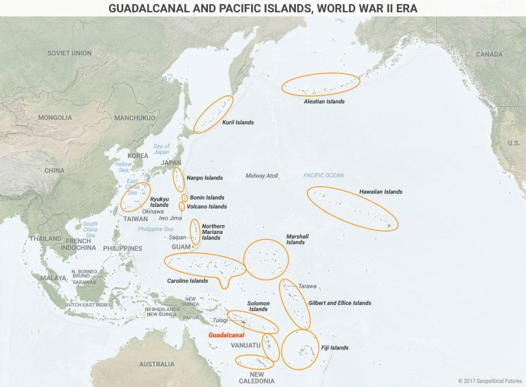 (click to enlarge) Two island groups were the key: New Caledonia and Fiji. Together, they made both offensives possible.