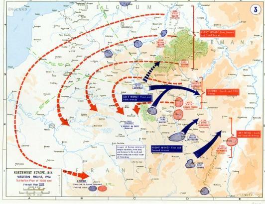 war plan Based on win-hold-win strategy Aimed to destroy French Army in