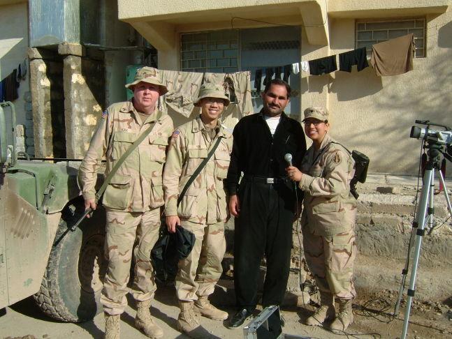 Bobby Yen Bobby Yen, an Army Reservist serving in Iraq in 2003, with other members of his unit, and their Iraqi interpreter, wearing black.