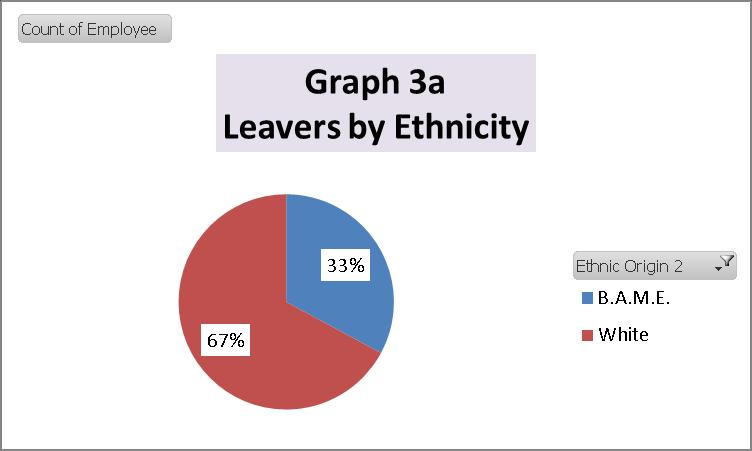 2.3 Leavers Graph 3a shows the percentage of leavers from October 2016 to September 2017 split by ethnicity.