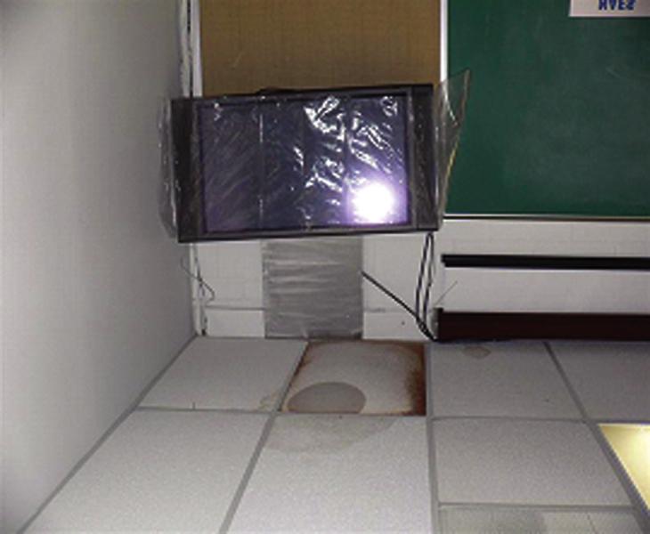 Figure 5: Damage from a Leaking Roof at the Public Works Building at Naval Air Engineering Station Lakehurst Source: GAO.