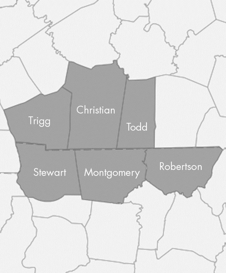 APPENDIX A: REGIONAL PROFILE ABOUT THE REGION The Fort Campbell region is comprised of six counties spanning two states: Christian, Todd, and Trigg in Kentucky and Montgomery,