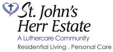 St. John s Herr Estate Campus: 200 Luther Lane, Columbia, PA 17512 Personal Care: Contact: Tina Kirsten, Personal Care Manager, tkirsten@luthercare.