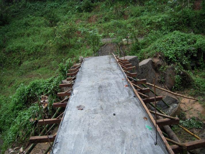 using this temporary bridge daily. Since which is the only road direct to the main road which is an important point in the evacuation path.