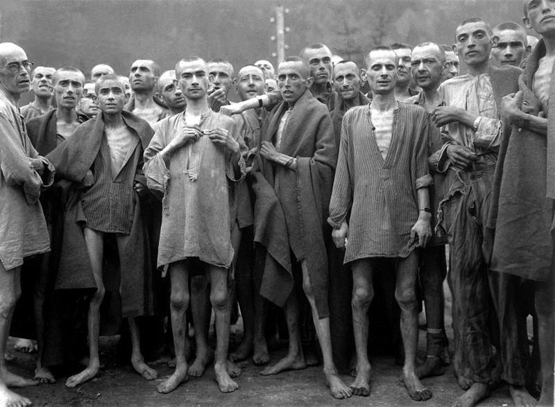 Starving prisoners in Mauthausen