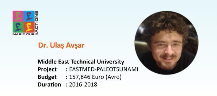 MSCA success stories in Turkey EASTMED-PALEOTSUNAMI Individual Fellowship Middle East Technical University (Ankara) "Towards a