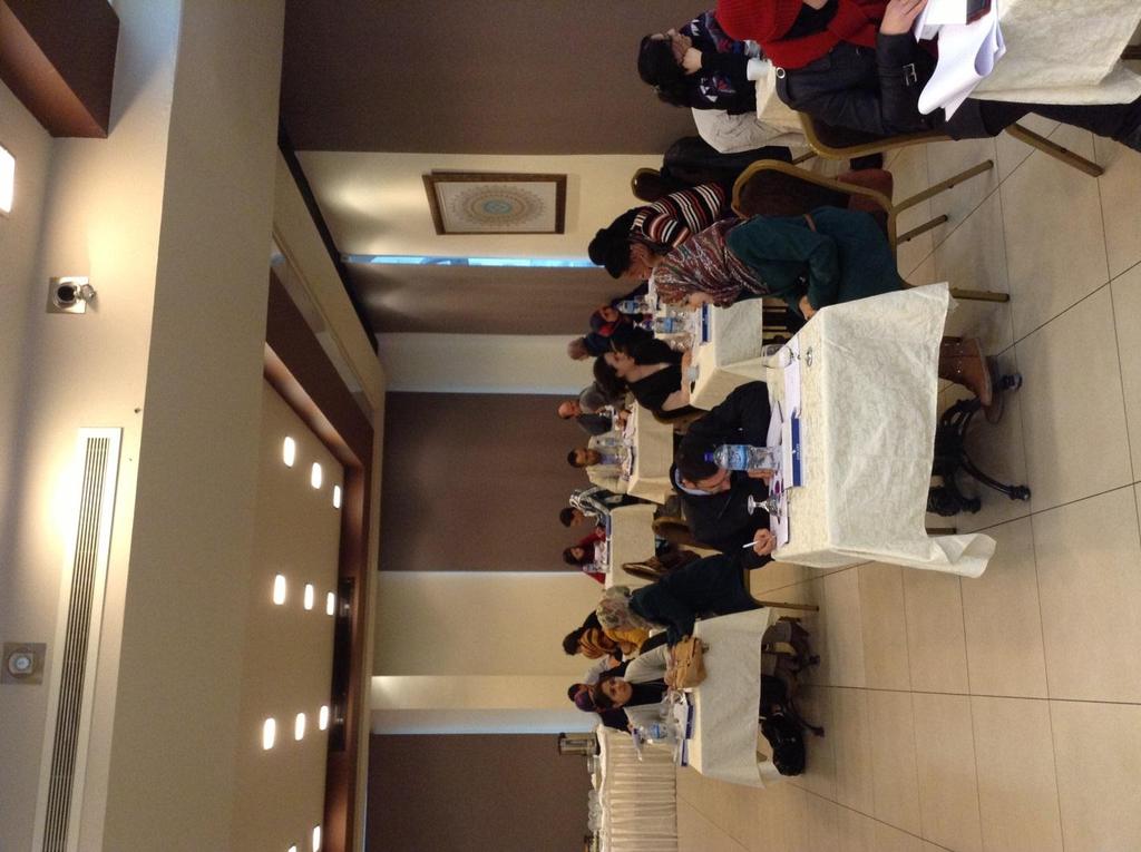 P Youth in Ramallah meet with advisors at a career guidance program organized by IYF (Feb.