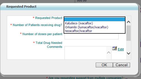 xviii) To request Product, click the button on the right side of the screen in the Product