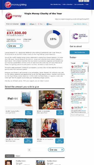 How to create a Charity of the Year page (for your corporate partners) Here is the Cancer Research UK, Virgin Money Charity of the Year page, including real