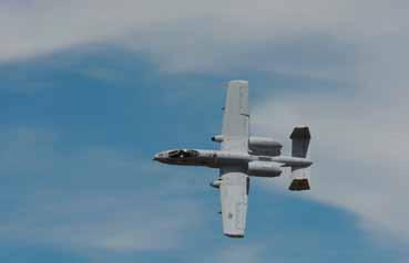 The A-10 West Demo Team is made up of 9 highly skilled Air Force members who love to perform in air shows, such as this, around the country. Capt. Joe Rifle Shetterly flew the A-10 Warthog aircraft.