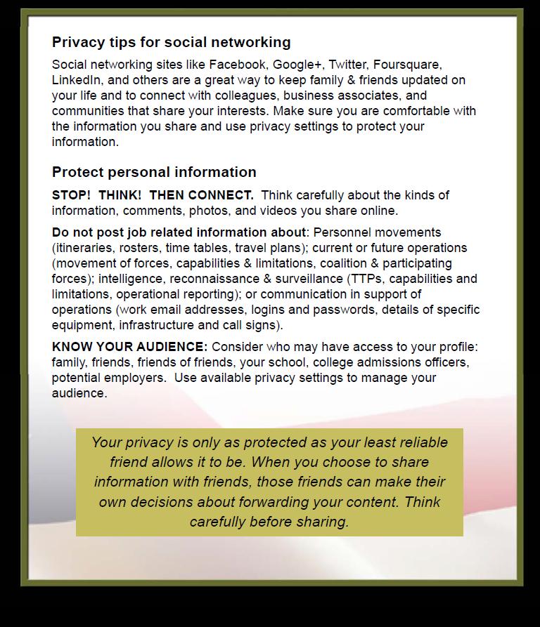 Personal and Family Security for