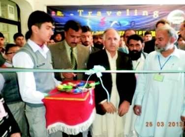 Muhammad Imran, Chairman, Swat Board of Intermediate and Secondary Education inaugurates e Expo in Mingora, Swat. KPUET VC Sayyed Imtiaz Hussain Gilani inaugurates e Expo at Peshawar. Dr.