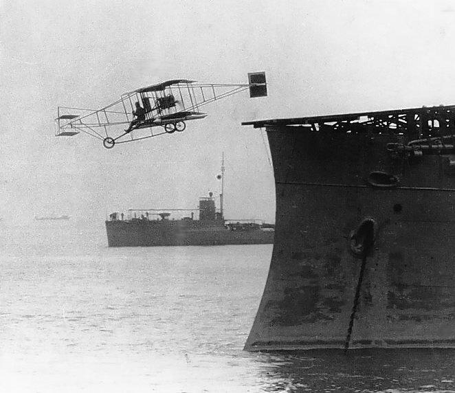 First Successful Takeoff From Ship November 14, 1910 USS BIRMINGHAM (CL-2, Armored Cruiser) with