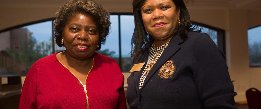 From left to right: Community Members Sharon Gilliard and Dr.