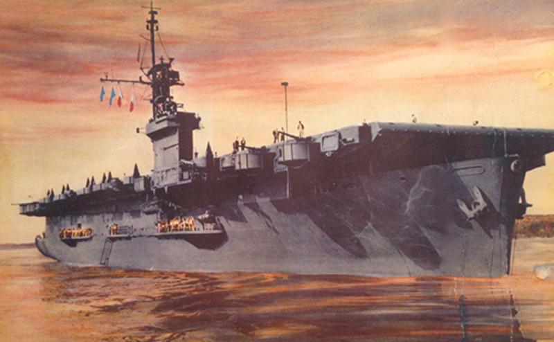 After the Escort Carriers were completed in Vancouver, they steamed to Astoria for sea trials across the Columbia Bar.