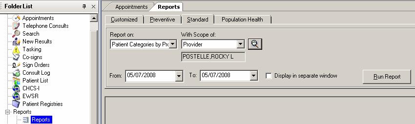 Provider Mapping In the Reports Module Another way to check clinical mapping is to go to the Reports module and click on Reports Now