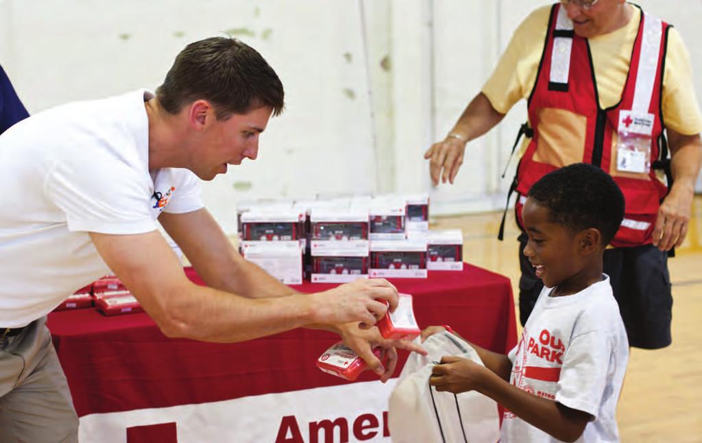 Race to Prepare As part of our commitment to helping communities be disaster-ready, since 2009 the FedEx Racing Team, #11 driver Denny Hamlin and the American Red Cross have teamed up to help kids