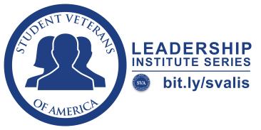 Current Student Veterans of America Initiatives SVA's Local Leadership Summits bring student veterans together to exchange chapter best practices and to explore campus-level concepts that can ease a
